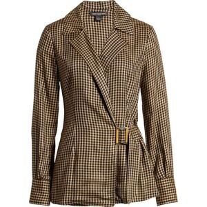 Something Navy Menswear Blazer Brown Gingham Drapey Small academia